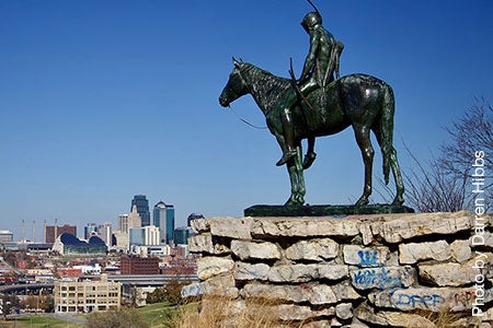 KC statue - person on horse