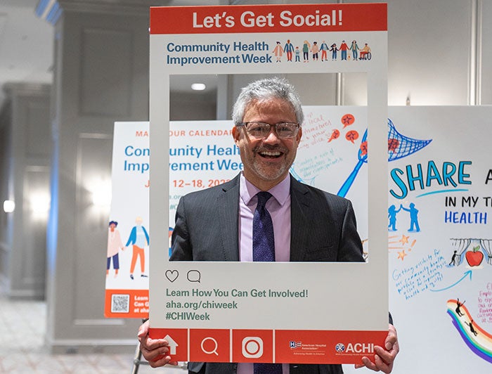 2023 Accelerating Health Equity Conference Dr. Brian Smedley CHI Week Booth