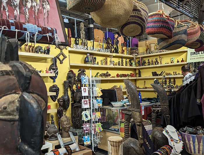 Interior of an ethnic gift shop