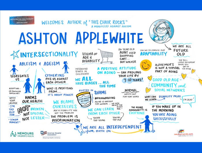 2024 Accelerating Health Equity Conference | Ashton Applewhite Closing Keynote Illustration