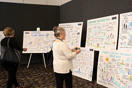 Accelerating Health Equity Conference - Sponsored graphic illustration boards